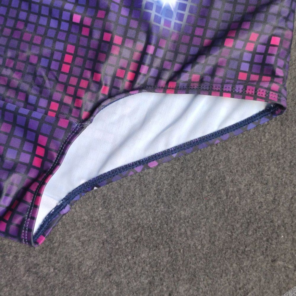 Men's fun disco shiny swim trunks, swimsuit, soft shorts pool party Size L - Picture 10 of 11